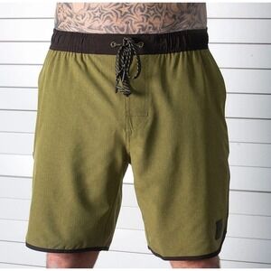 DIXXON‎ The Chad Premium Athletic Shorts OD Green Mens Size Small NWT
